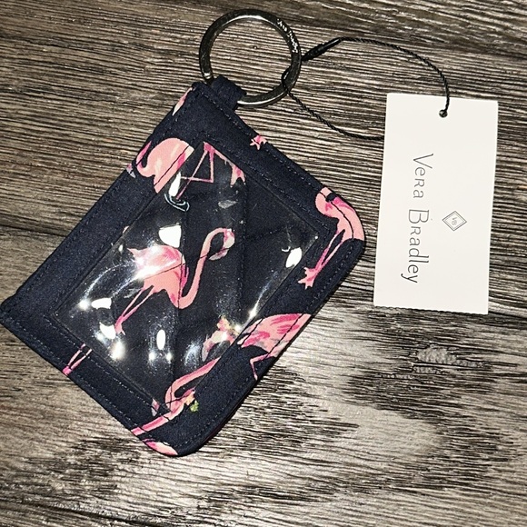 Vera Bradley Keychain Wallet ￼Famingos - Picture 2 of 3